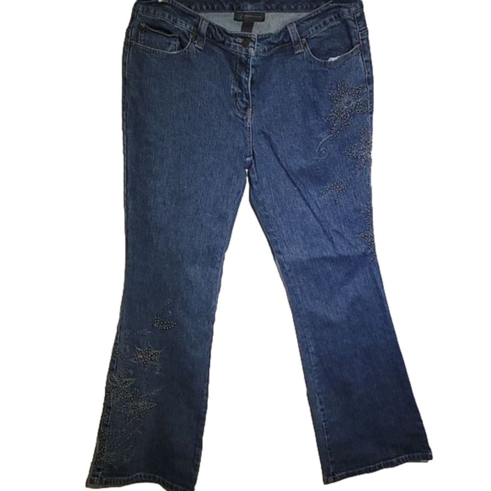 Inc. INTERNATIONAL CONCEPTS Petite Y2K Embellished Women's Boot Cut Jeans